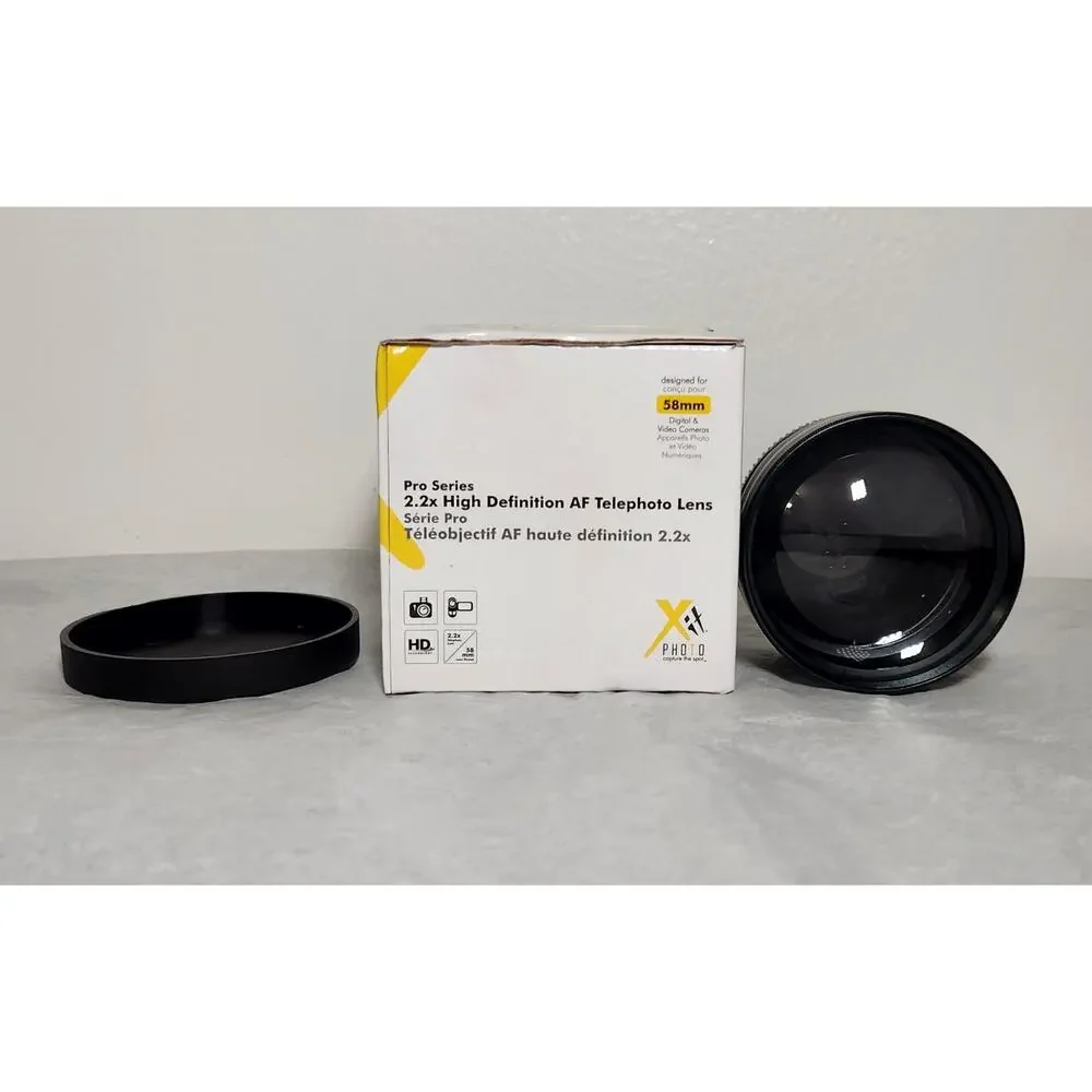 Xit Photo Pro Series 2.2X High Definition AF Telephoto Lens 58MM Open Box